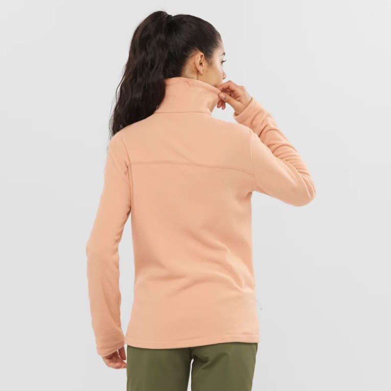 Apricot Salomon Essential Cosy Fleece Full Zip Women's Jackets | IE LB1329